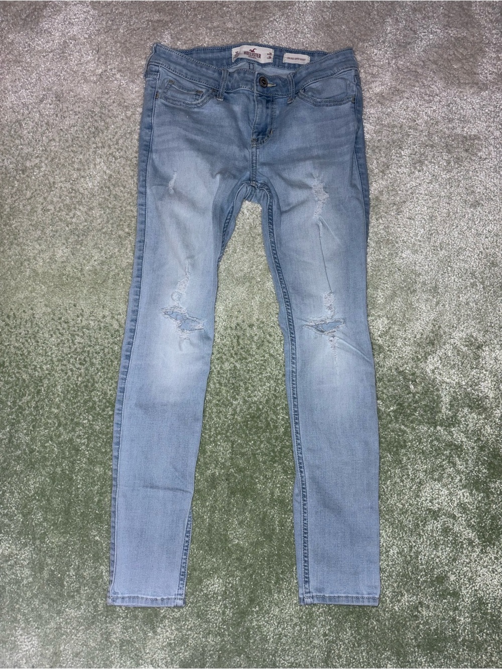 Hollister Light Blue Distressed Skinny Jeans - Women